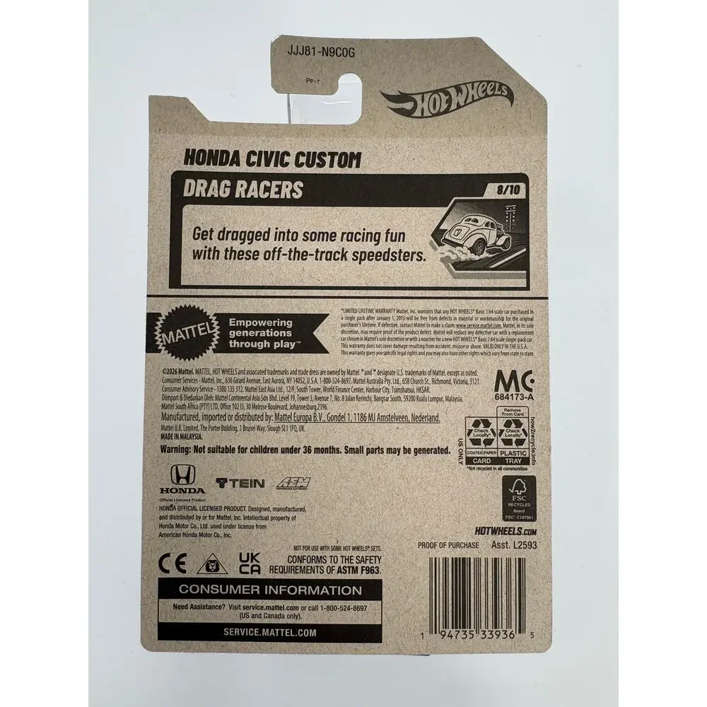 Hot Wheels Honda Civic Custom 158/250